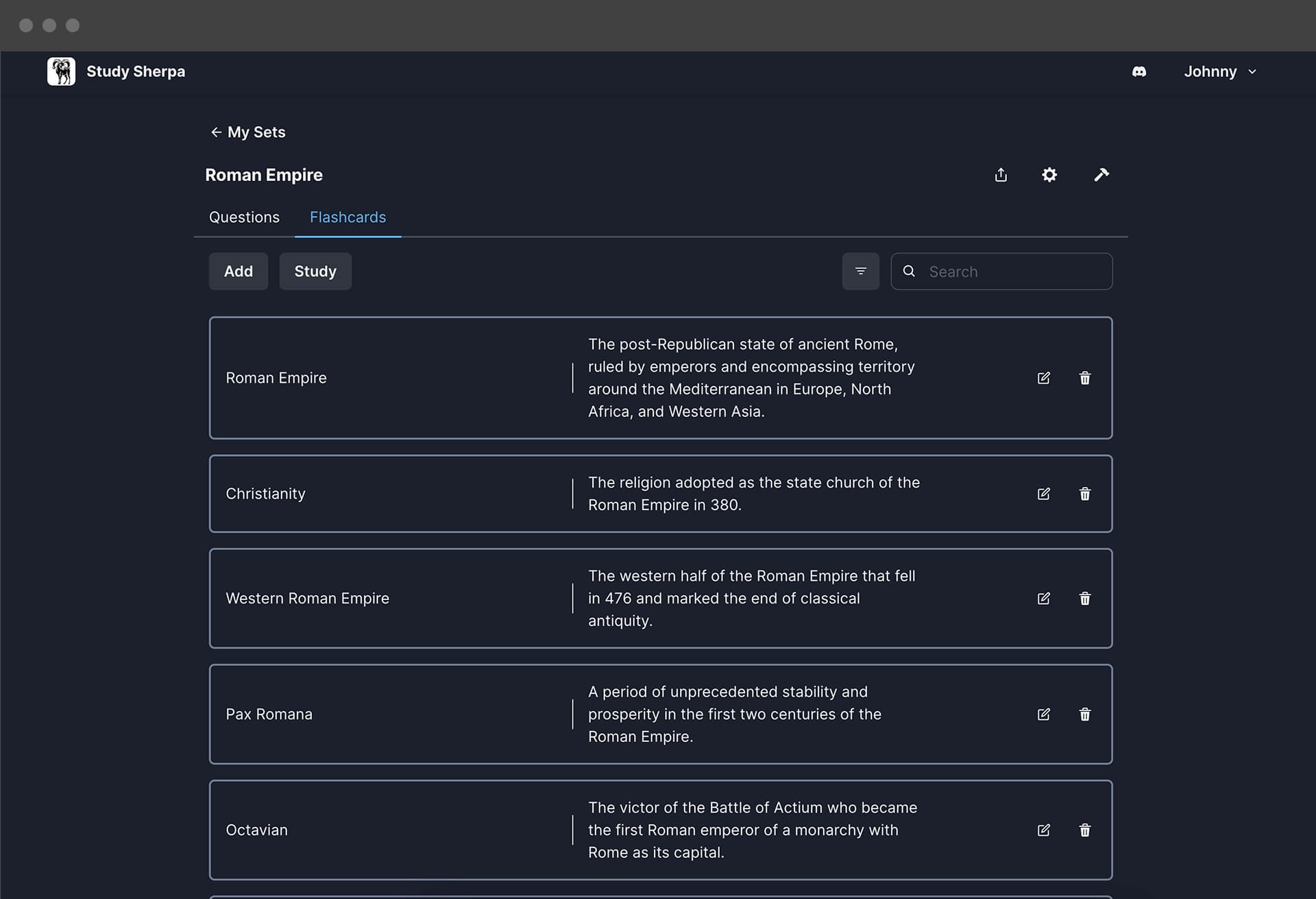 Study Sherpa Screenshot